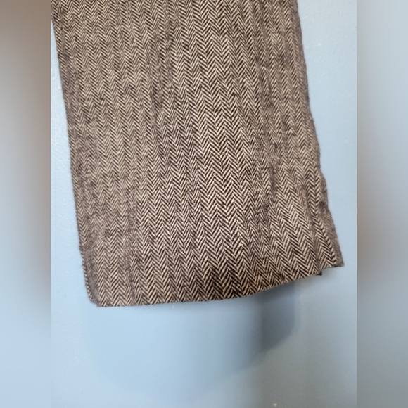 L.L.Bean Women's Herringbone Pants Size M Tall Brown - Picture 3 of 10